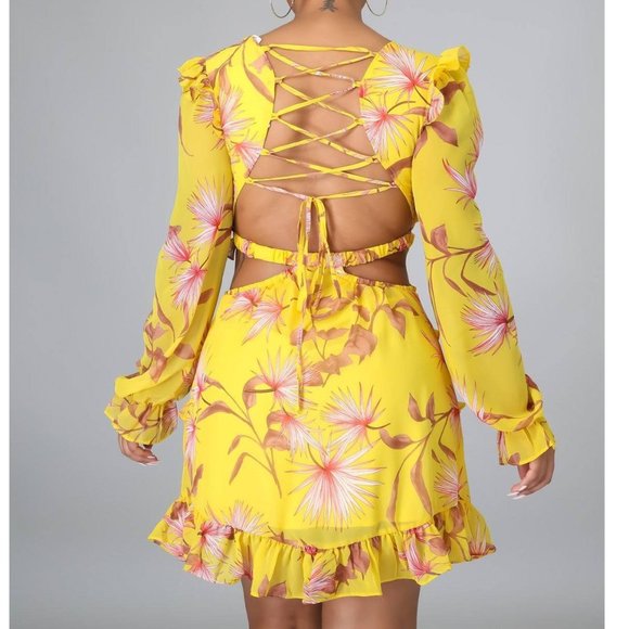 NWT Tropical Oasis Frill Dress - Picture 4 of 4